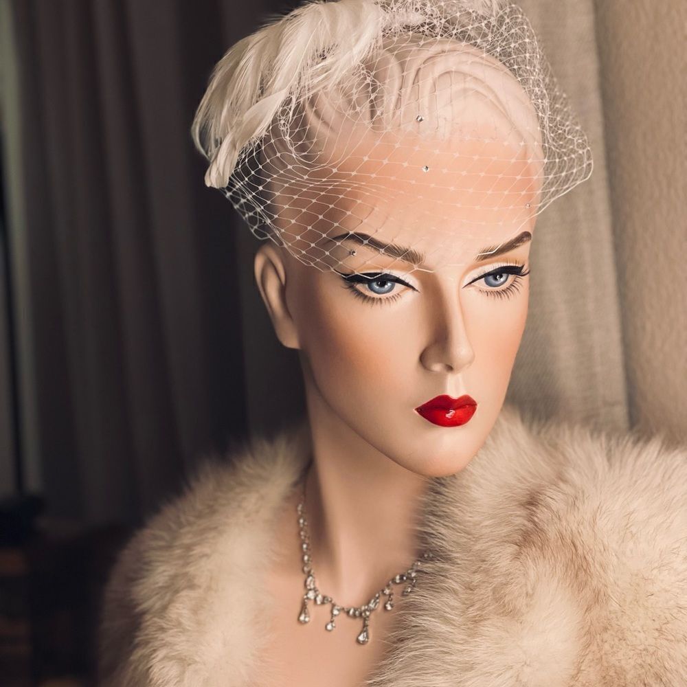 ♥️ Necklace 1950s CUBIC ZIRCONIA Rhinestone Choker, bridal, formal, price firm
